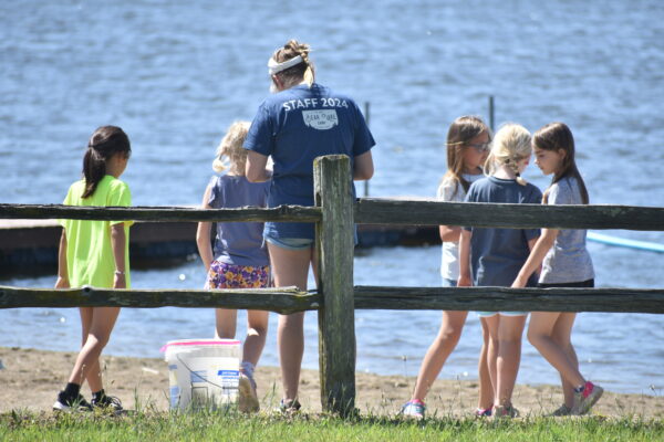 Campers enjoying waterfront activities